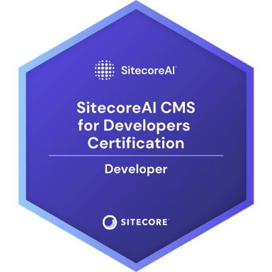 XM Cloud Developer certification badge