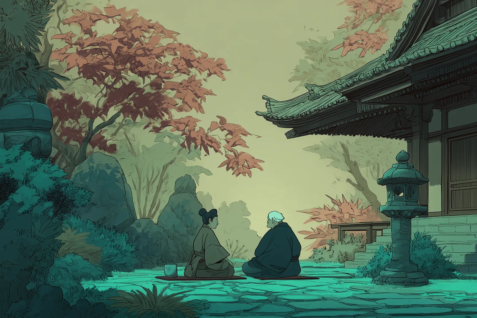 A digital illustration of a man interacting with a glowing, humanoid AI figure in a futuristic interface. Traditional UI icons like shopping carts and emails dissolve into particles, while network nodes, content blocks, and an 'ai.txt' file float around, symbolising the shift to conversational AI.